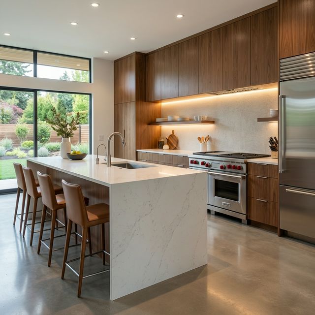 Spotlessly clean contemporary kitchen