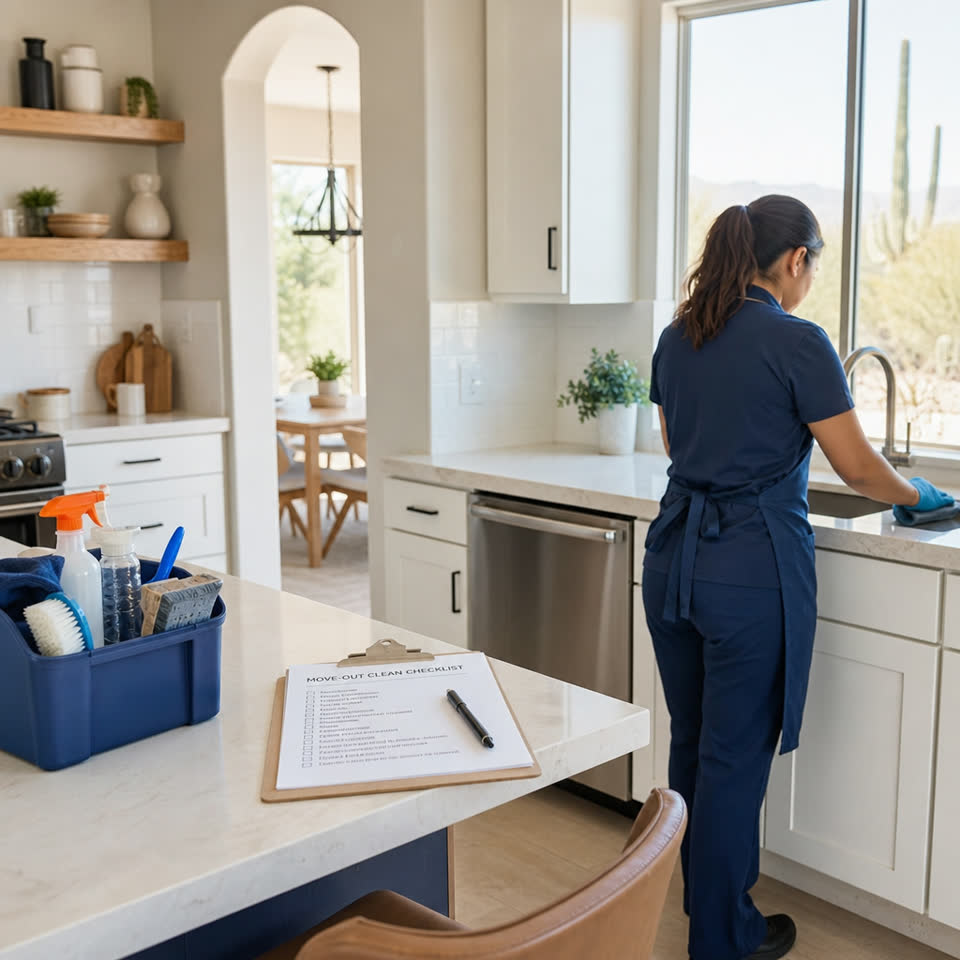 Professional cleaning checklist reference image for Move Out Clean Checklist.